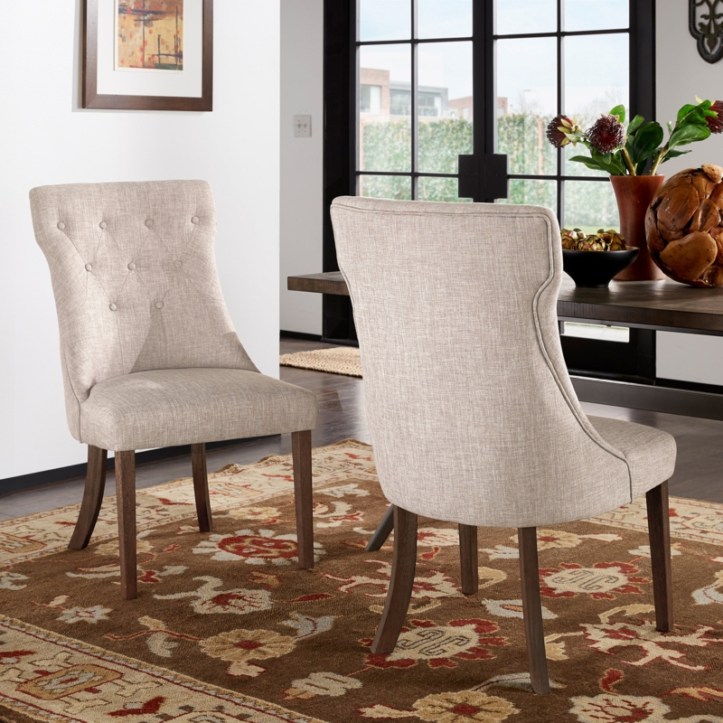 Button-Tufted Dining Chairs (Set of 2)
