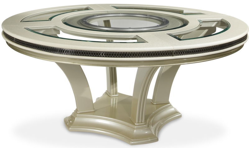 Glamorous Round Dining Table with Lazy Susan