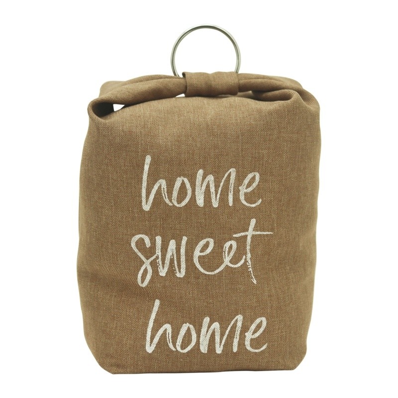 Home Sweet Home Fabric Weighted Floor Stop