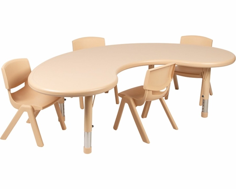 Horton Kids Half-Circle/Kidney Interactive Table and Chair Set
