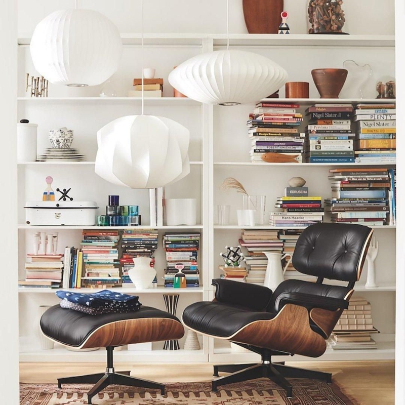 Sleek Modern Lounge Chair with Fluffy Cushion
