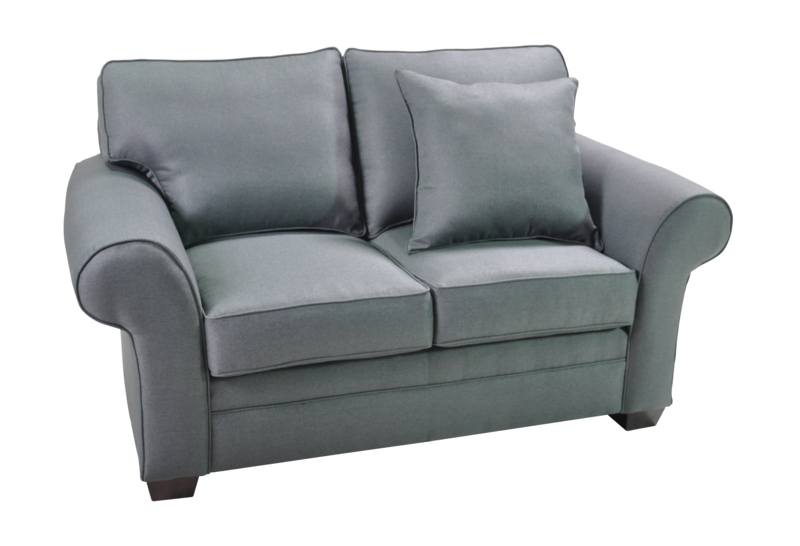 Casual Style Loveseat with Rolled Arms