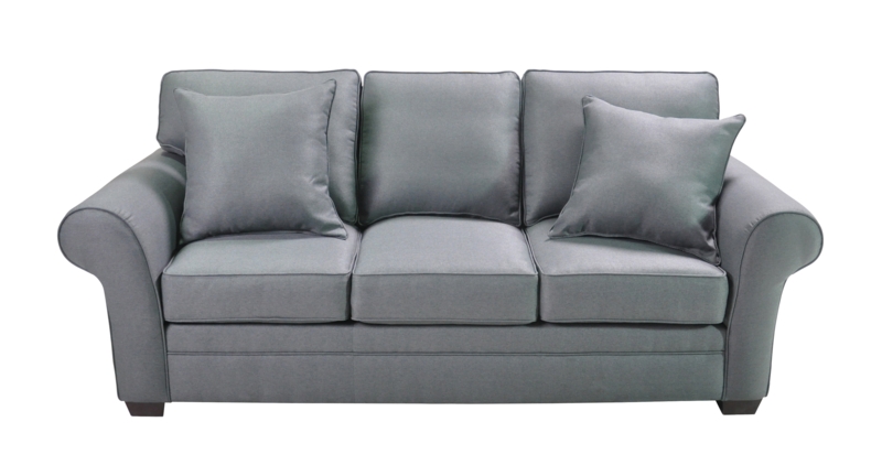 Casual Transitional Sofa with Rolled Arms