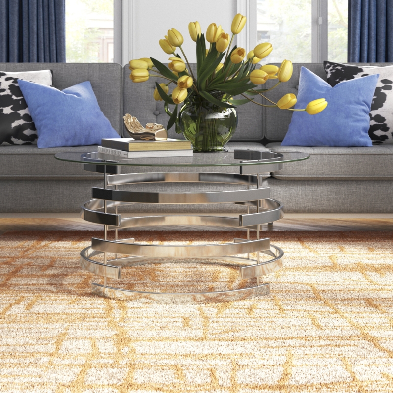 Glamorous Tempered Glass Coffee Table