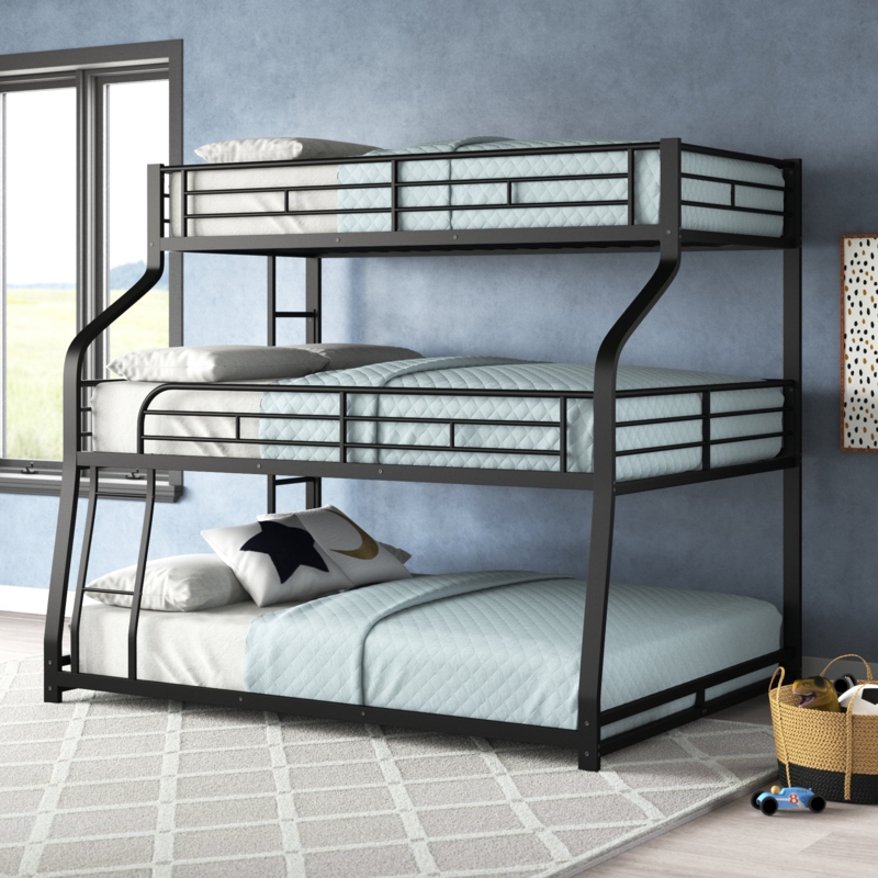 Triple Bunk Bed with Twin XL, Full XL, and Queen