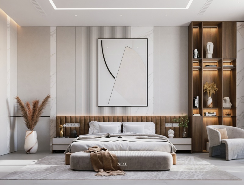 Incorporate a Floor-to-Ceiling Bookshelf