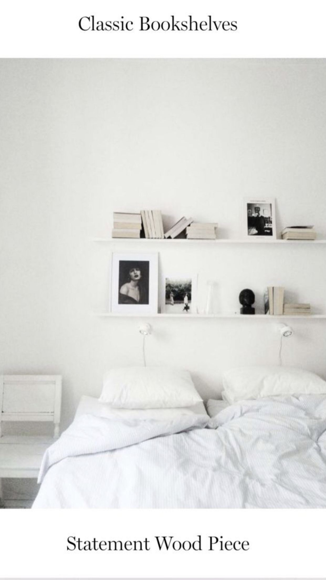 Incorporate White Floating Shelves