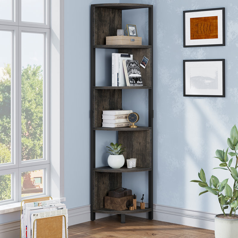 Industrial Style Corner Shelf Stand