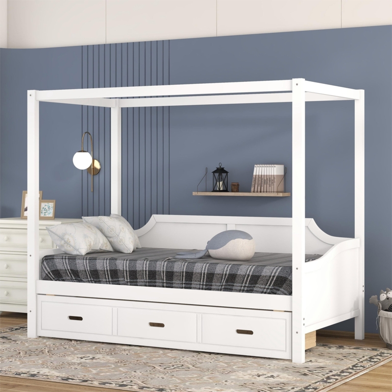 Multi-functional Canopy Daybed with Drawers