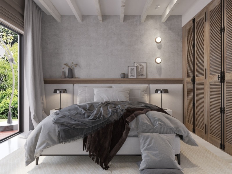 Install Wood Paneling on the Ceiling for Rustic Touch