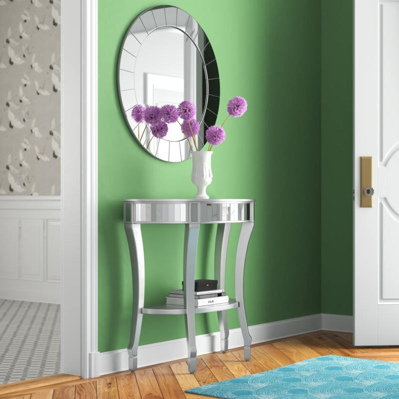 2-Piece Glam Console Table and Mirror Set