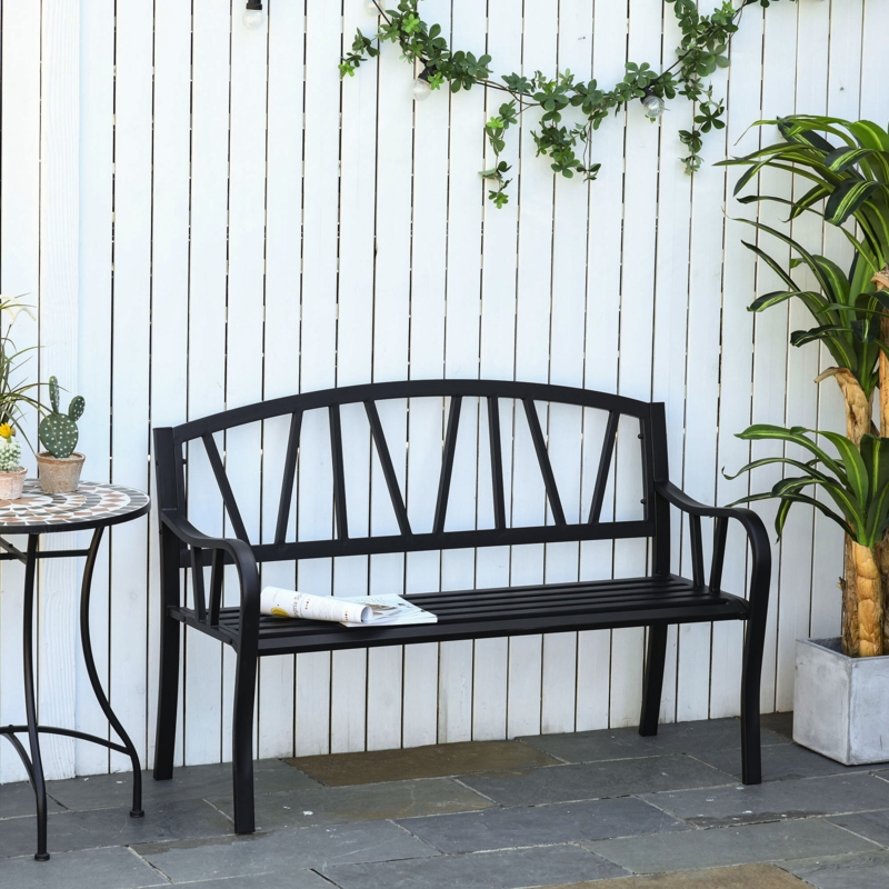 Metal Garden Bench for Comfortable Outdoor Seating