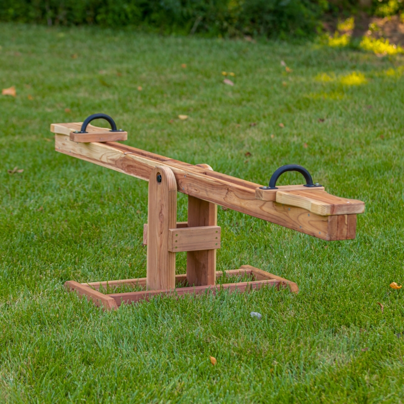 Premium Redwood Seesaw for Compact Spaces