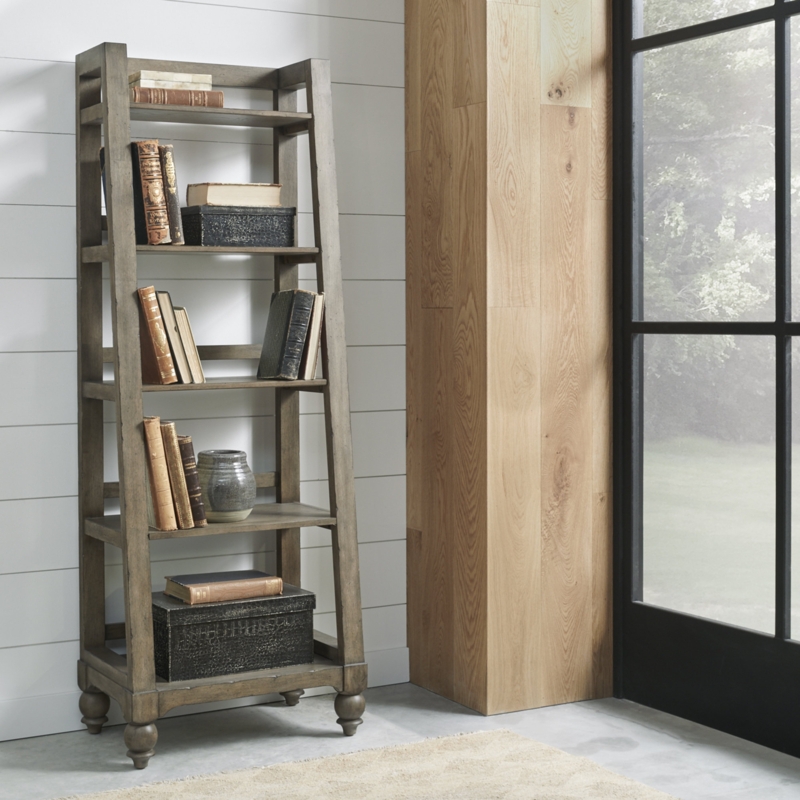 Leaning Pier Bookcase with Graduated Shelves