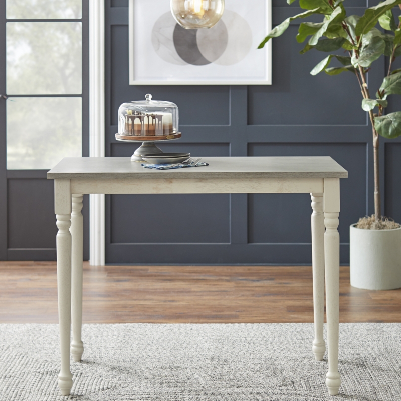 Compact Counter-Height Dining Table with Turned Legs