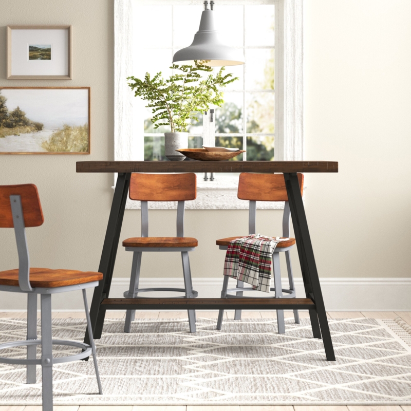 Country-Inspired Two-Tone Dining Table