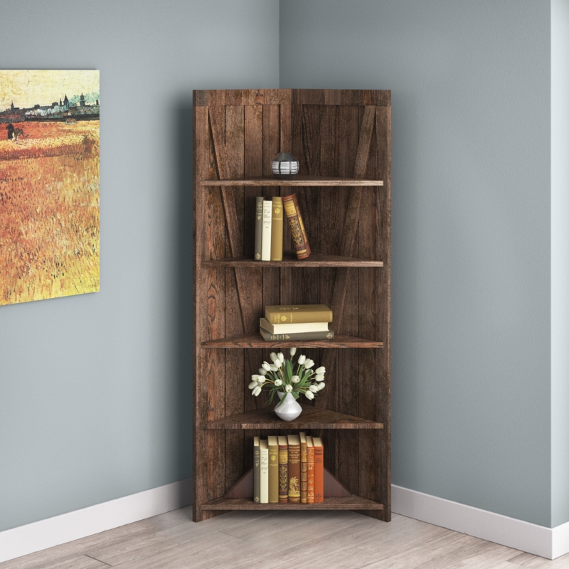 Rustic Open Top-Shelf Bookcase