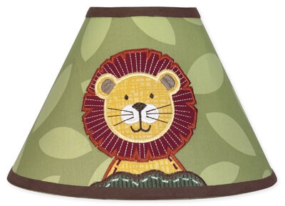 Cotton and Microsuede Jungle Lampshade