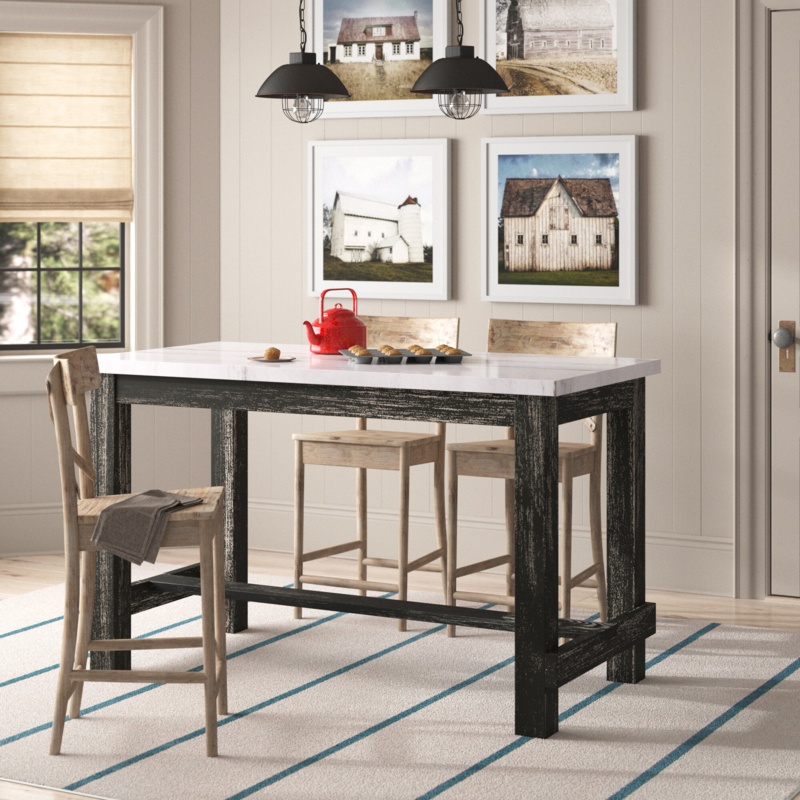 Rustic & Modern Counter Height Dining Table