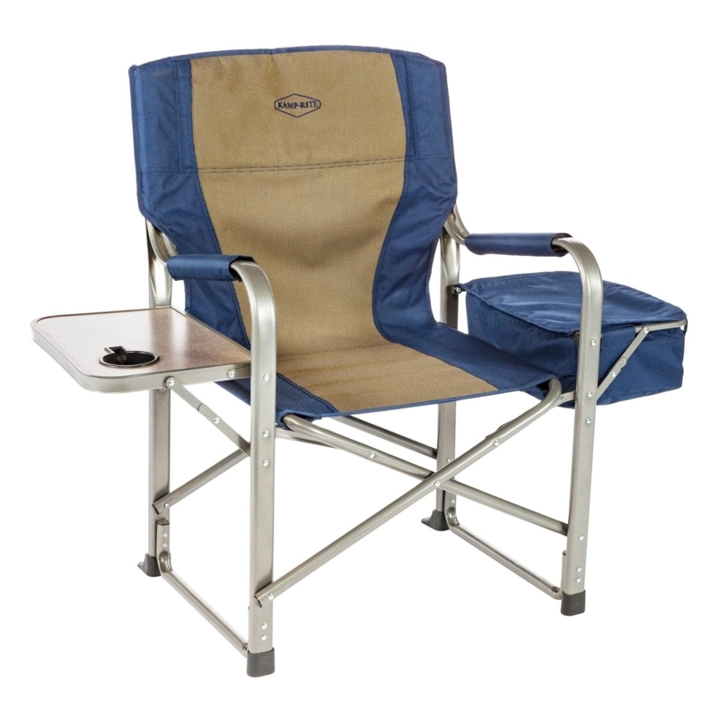 Folding Director’s Chair with Side Table and Cooler