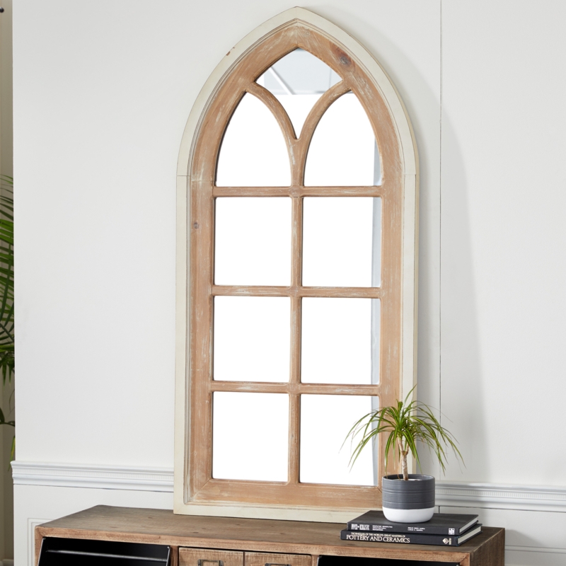 Vintage Cathedral Window Wall Mirror