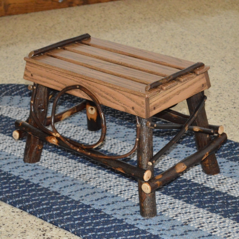 Handcrafted Hickory Footstool