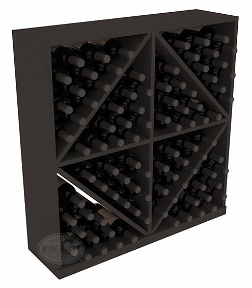 Wine Bottle Storage Rack with Solid Diamond Bin