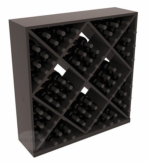 Modular Wine Bottle Rack with Classic Diamond Pattern