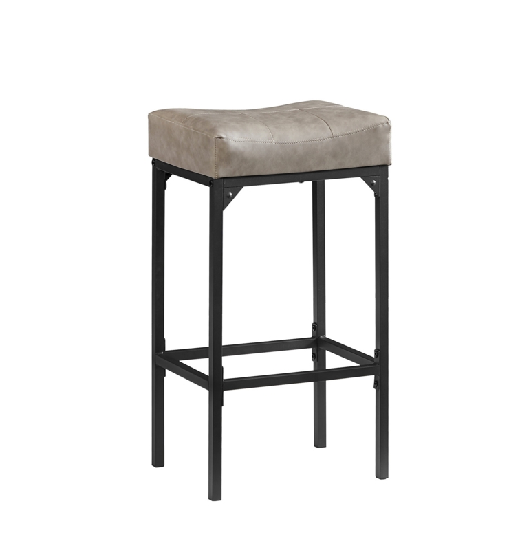 Industrial-Style Bar Stool Set of 2