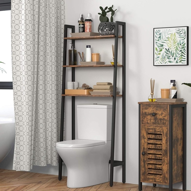 Over-the-Toilet Storage Rack with Shelves