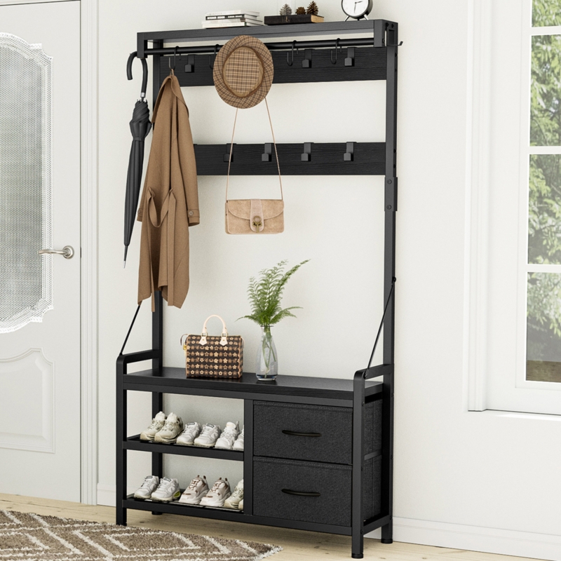 Versatile Hall Tree with Bench and Storage