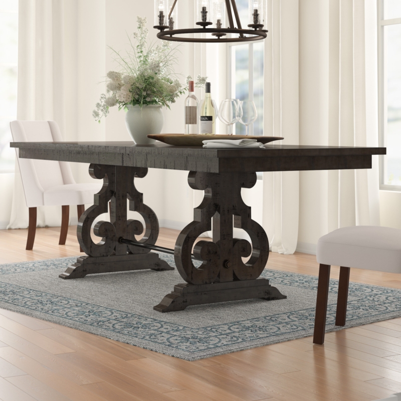Traditional Dining Table with Leaf Extension