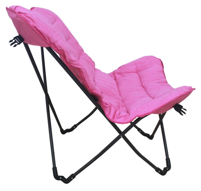 Pink Butterfly Folding Chair