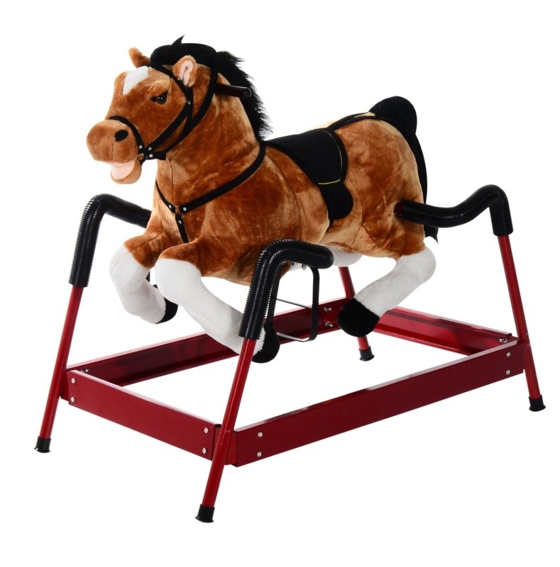 Kids Plush Spring Rocking Horse