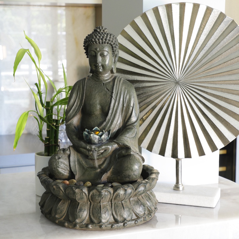 Kist Resin Buddha Fountain with Light