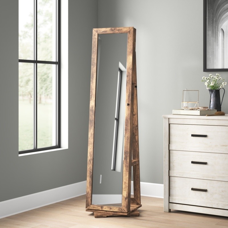 Kowal 15.75'' Wide Free-Standing Jewelry Armoire with Mirror