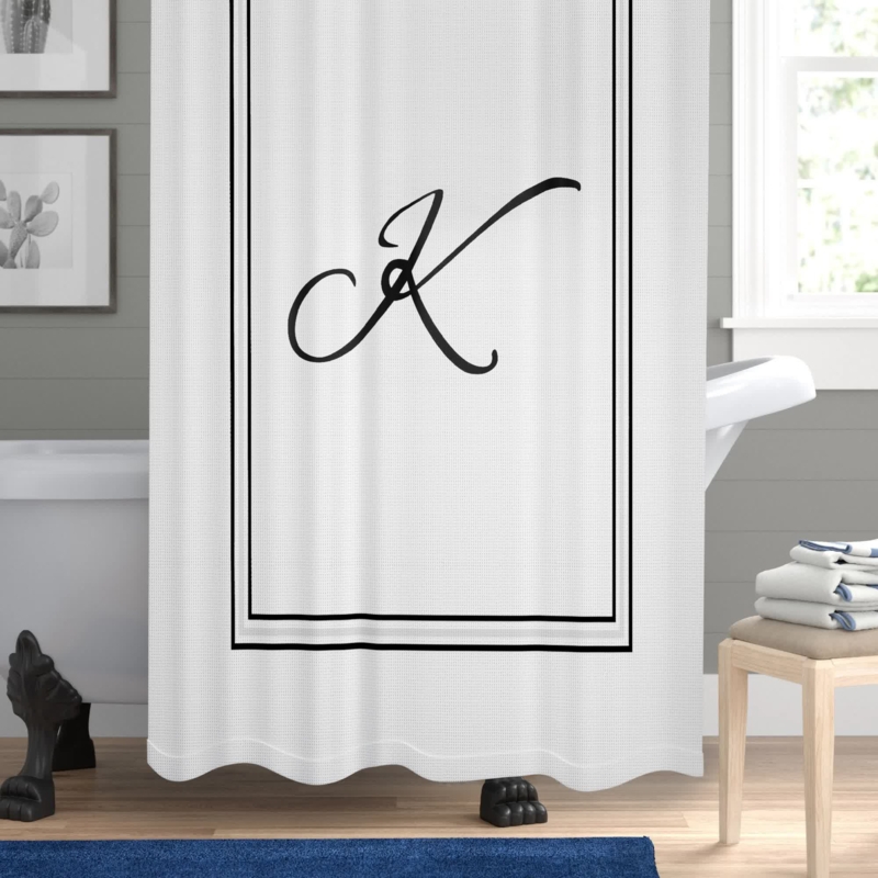 Personalized Monogram Shower Curtain
