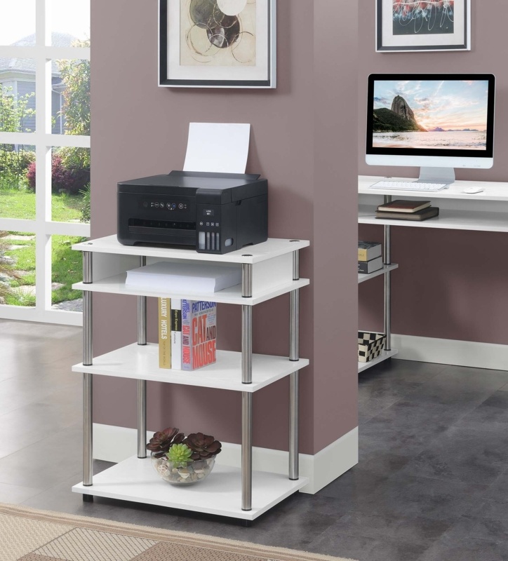 Printer Stand with Shelves