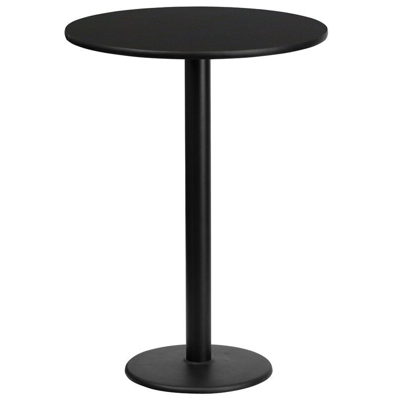 Laminate tall round table