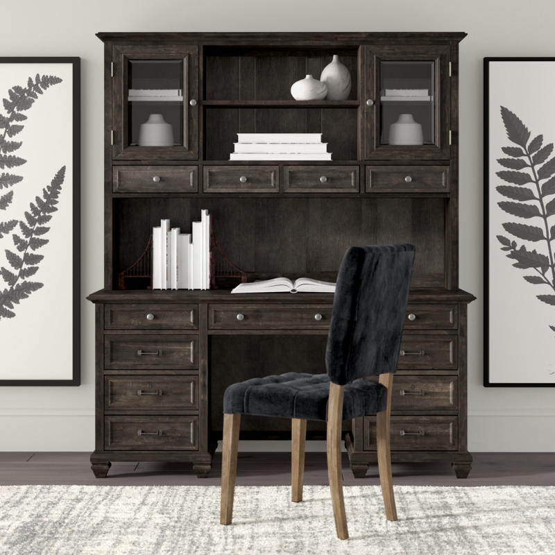 Rustic Executive Desk with Hutch