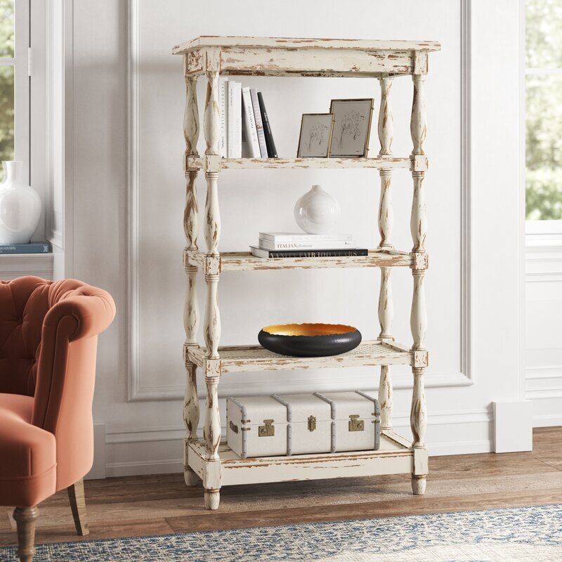 Large and rustic French style bookcase
