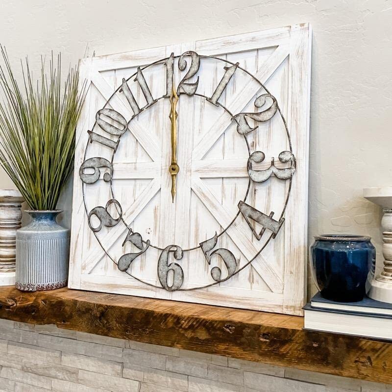 Large Clock for Walls With Reversible Sign