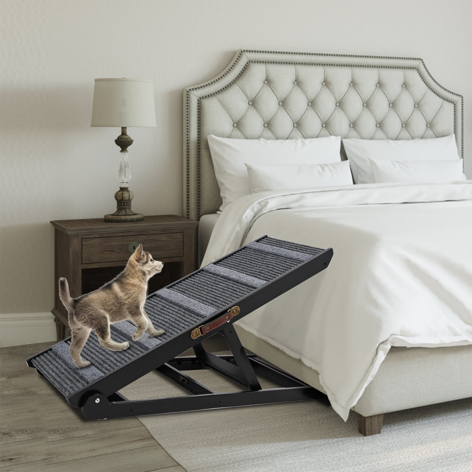 Large dog ramp for high bed