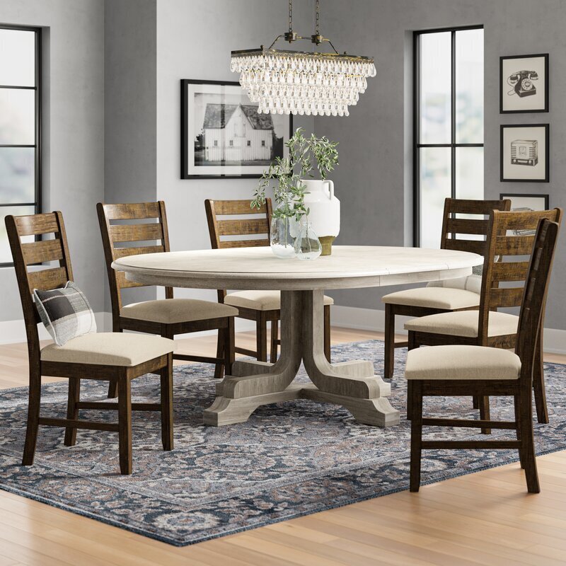 Large Extendable Round Dining Table