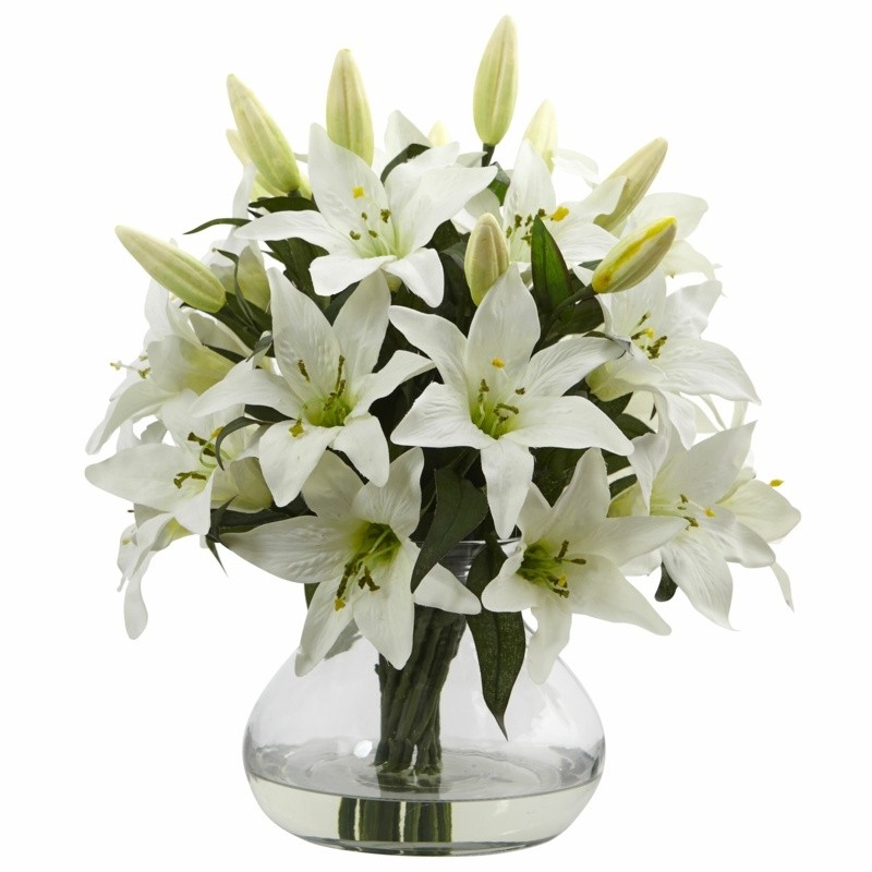 Large Lily Floral Arrangement in Vase