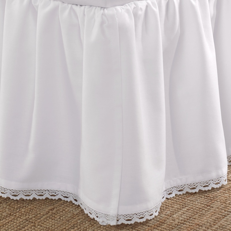 Crochet Ruffle Bed Skirt with Lace Trim