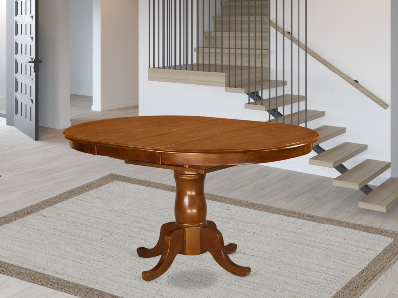 Lawanda Butterfly Leaf Solid Wood Pedestal Dining Table