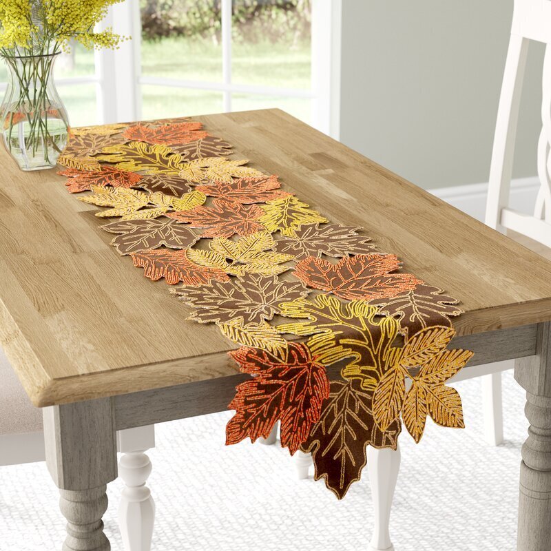 Leaves Unique Table Runner