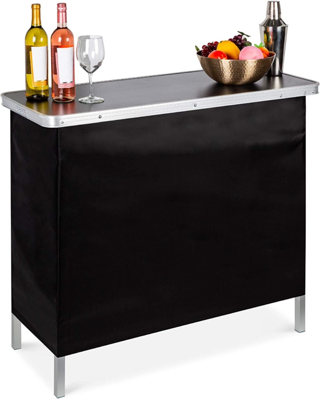 Collapsible Bar Table with Privacy Skirt