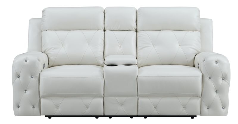 Plush Power Reclining Loveseat with Storage Console